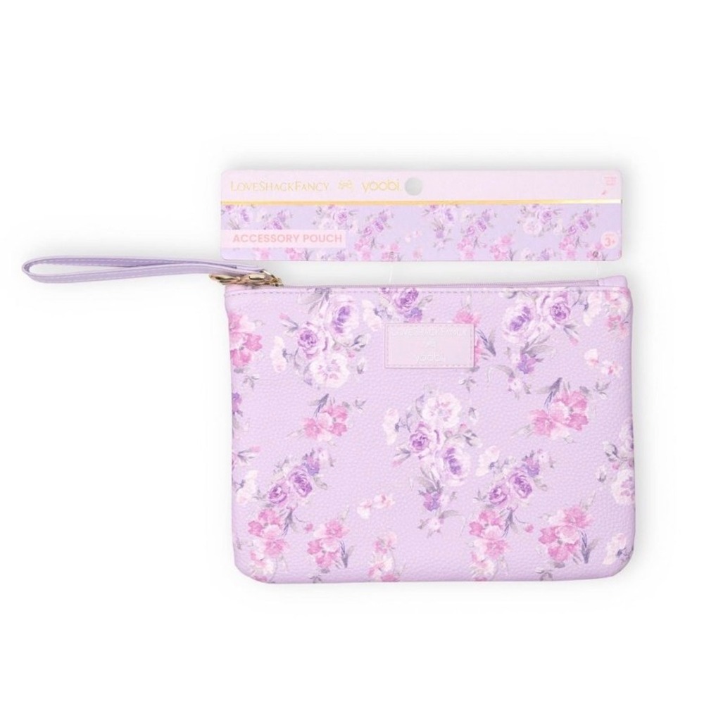 LoveShackFancy x Yoobi Happy Thoughts Floral Accessory Pouch Wristlet NWT
